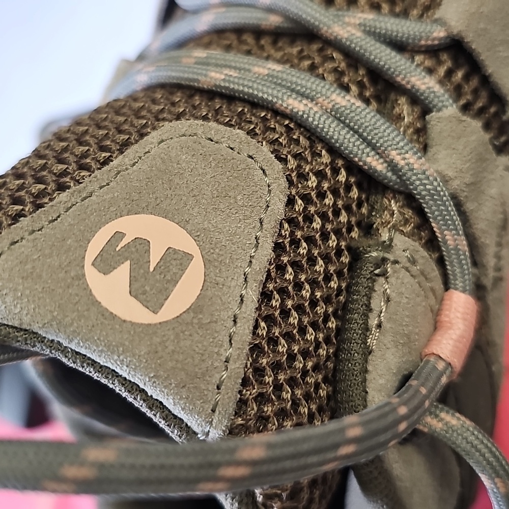 Merrell Women's Taupe Mesh Hiking Sandals with Pink Accents - Picture 6 of 7